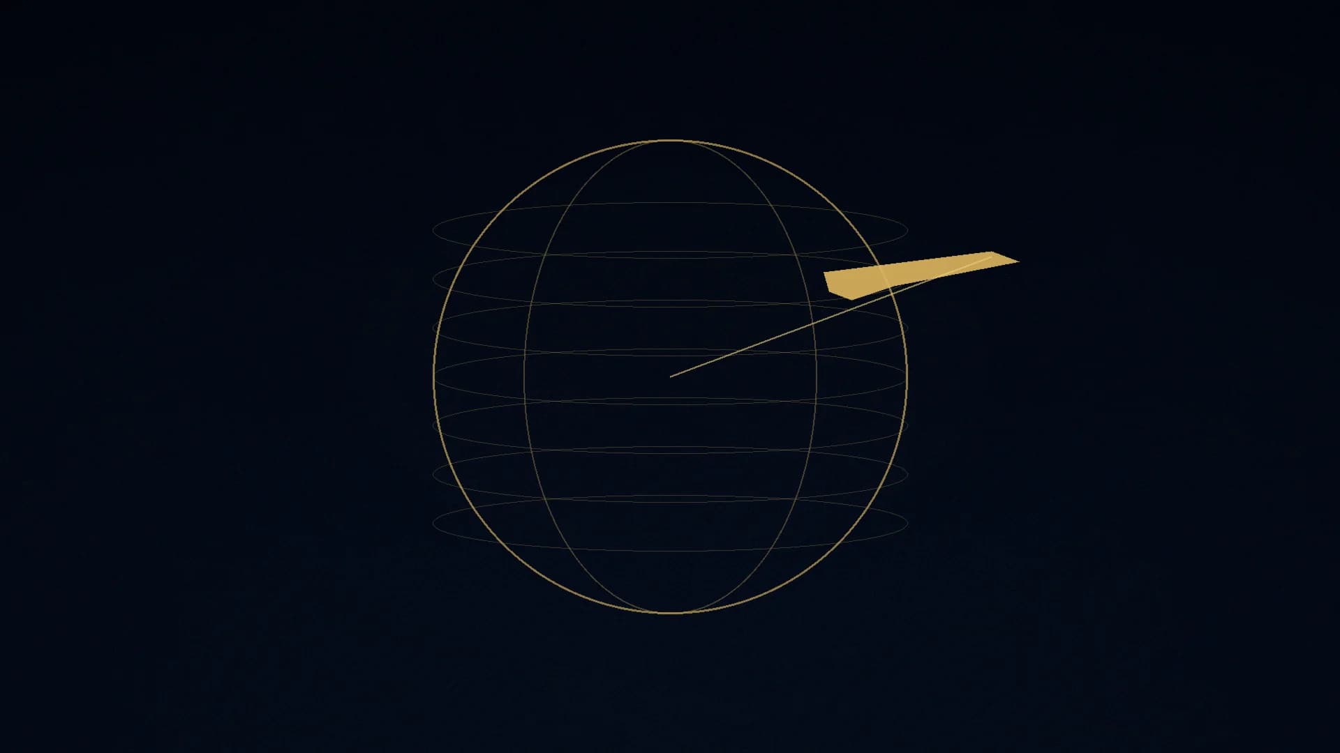 Editorial globe with gold meridians for ORBIT LIVE