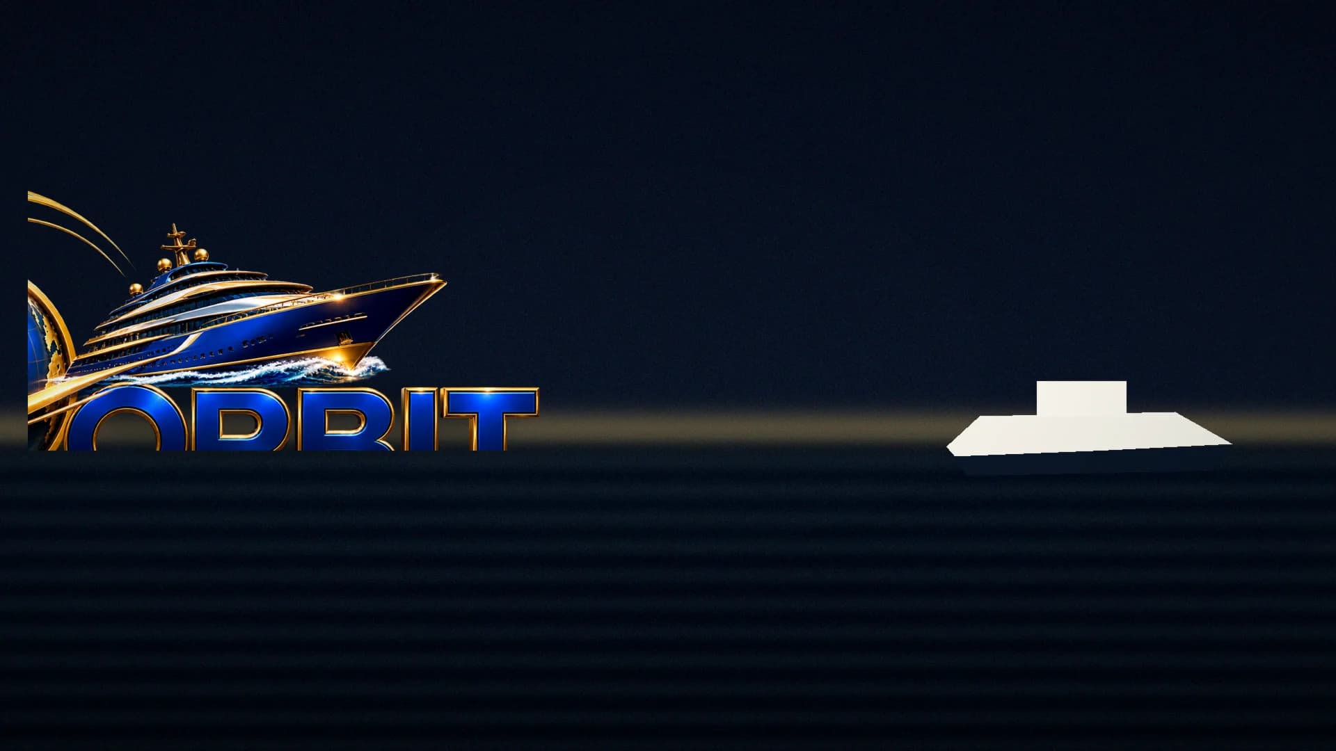 Editorial seascape with a passenger liner and a smaller private yacht
